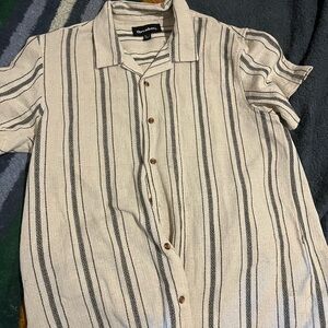 Threadbare Men's Casual Striped Button-Down Shirt
